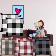 New Checkered Throw Pillow Case with Zipper 1pair. 45×45cm (18inches×18inches)