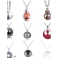 Star Wars Logo Necklace Rebel Necklace Round BB-8 Robot Pendant WSDA