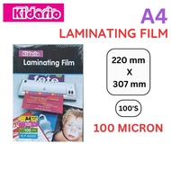 [ 220mm X 307mm ] KIDARIO A4 LAMINATING FILM / LAMINATE FILM A4 / PLASTIK FILM LAMINATE A4