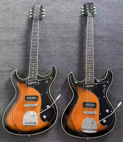 6 String Vintage Electric Guitar Neck Through Poplar Body with Vibrato Bridge Available in 628mm/711