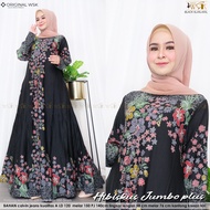 Gamis Super Jumbo Motif Bunga Cantik ld 120 130 140 150 Dress Big Size Wanita Muslim Lebaran Terbaru Murah