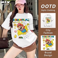 (24 Hours Delivery) oversize Modern Korean Long-Sleeved Shirt Loose T-Shirt Round Neck Plus Size T73