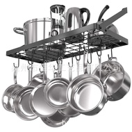 Iron Kitchen Rack Pot Rack Kitchen Rack Foldable Kitchen Wall-Mounted Pot Lid Rack