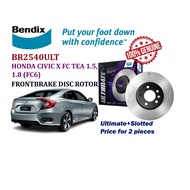 Honda Civic 1.5 , 1.8 BENDIX Front Brake Disc Rotor BR2540ULT  45251TEAT00