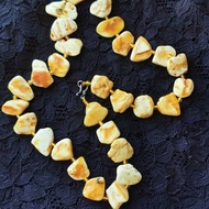 波羅的海不規則白蠟骨蠟項鏈 蜜蠟鎖骨鏈