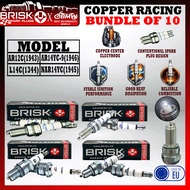 【BUNDLE OF 10】BRISK Copper Racing Spark Plug ｜AR12C / AR14YC-9 / L14C / NAR14YC｜Non-Resistor｜Made in