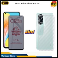2IN1 Tempered Glass Oppo A58/A58 4G/A58 5G Anti-Scratch Glass Full Cover Screen Protector Elegant