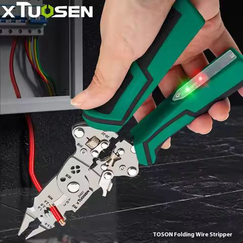 Tuosen Multifunctional Electricia Foldable Crimping Wire Stripper Cutting Pliers Decrustation Electr