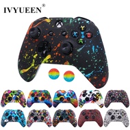 50 Colors for Microsoft XBox One 1 X/S Controller Silicone Protective Skin Case Water Transfer Printing Cover Grip Caps