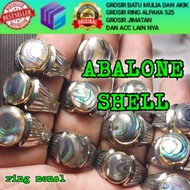 MONEL ABALONE SHELL RING natural