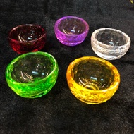 Five Elements Color Crystal Glass Cup Offering One Set 5 Pieces 7.5cm 9.5cm