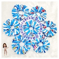 Madebynie Doraemon Scrunchie / Cute Handmade Gingham Scrunchie Set / Hair Tie / Doraemon Ribbon Scru