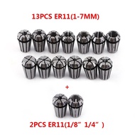 [LIS1] 15pcs ER11 Spring Collet Set for CNC Engraving Machine & Milling Lathe Tool