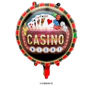 CASINO CARD ROUND FOIL BALLOON