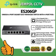 TP-LINK ES206GP OMADA 6-PORT GIGABIT EASY MANAGEMENT SWITCH WITH 4-PORT POE+