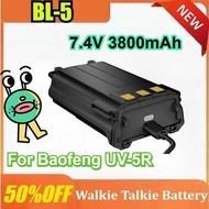 For Baofeng UV-5R Walkie Talkie Battery long/short style 3800mAh Li-ion Battery Type-C Charger BL-5 