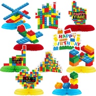 10 Pcs Building Block Birthday Party Supplies Building Block Table Centerpieces Building Block Party