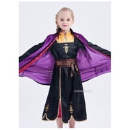BIG OFFER *FROZEN 2 ANNA *Costume Kids Purple Dress with CAPE