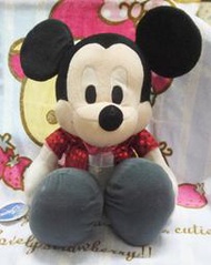 日版﹝Disney﹞授權※Mickey米老鼠/米奇(特價)※【米奇長手長腳穿紅色亮片裝】絨毛布偶(45公分)