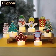 C5GOON Novelty Christmas Flameless LED Candle Light Flickering Effect Festival Party Atmosphere Tabl