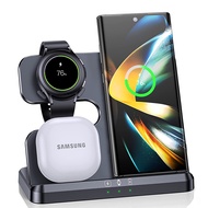 15W 3 in 1 Wireless Charger Stand For Samsung S22 S21 Fold 4 Galaxy Watch 5 Pro 4 3 Active 21 Buds Fast Charging Dock Station