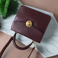 【特選貨品】稀有中古二手Celine星球酒紅色手提袋單肩背斜孭包