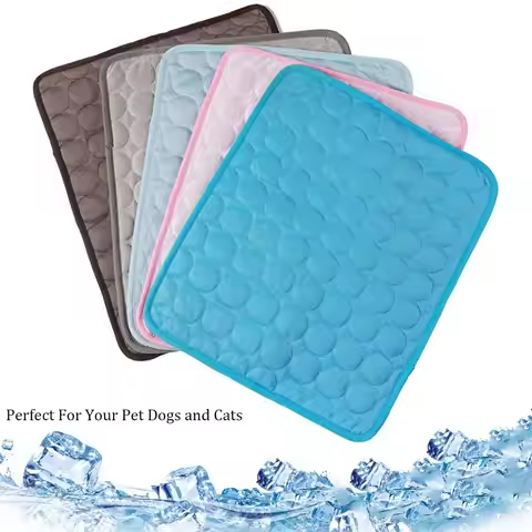 Comfortable Ice Silk Pet Cooling Mat Water Absorption Sofa Cat Sleeping Pad Keep Cooling EZ Clean Pu