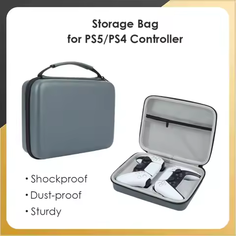 For PS5/PS4 Dual Controllers Storage Case Portable Storage Bag Hard Travel Carrying Cases for Platst