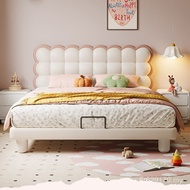 Puff Biscuit Children's Bed Furniture Modern Girl Foshan Girl Bed Girl Bed Pink Fantasy Castle Simpl