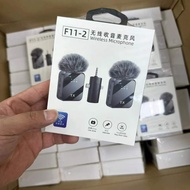 Hot Sale New Style f11-2 Wireless Lavalier Microphone One for Two Mobile Phones Universal Live Strea