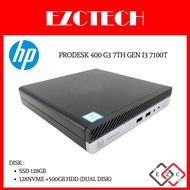 HP PRODESK 400 G3 7th GEN I3 7100T TinyMiniMicro CPU(REFURBISHED)