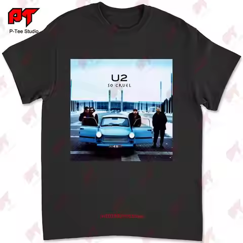 U2 So Cruel Rock Music Band Logoblack T-shirt T365