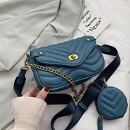 DB123 }} 19451 WOMEN'S SLING BAG FREE POUCH COIN PREMIUM SLINGBAG