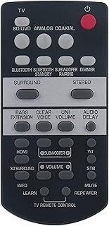 Replaced Remote fit for Yamaha Soundbar YAS-103 YAS-107 YAS-108 YAS 1080 YAS-207 YAS 106 YAS-203 ATS-1070 ATS-1060 YAS-105 ZV28960 ZV289600 ATS-1080 ATS-1030 YAS-93 FSR66 ZJ78750