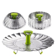 Adjustable Stainless Steel  Food Steamer 11'| Vegetable Steamer | Bun Steamer | Foldable Steamer | S