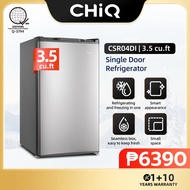 CHiQ 3.5 cu.ft. Single Door Refrigerator CSR04DI with Freezer Mini Fridge, Low Noise, Energy Saving,