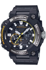 Casio FROGMAN GWF-A1000 Series G-Shock Watch, Radio Solar with Bluetooth, Black IP treated stainless