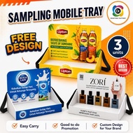 3 Units Sampling Mobile Tray Portable Promotion Tray Booth Display Stand Event Sampling Tray (FREE D