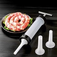 Large-Capacity Home Sausage Stuffer / Enema Syringe — Includes 3 Nozzles — Reusable