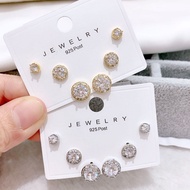 MATA 925 Silver Earrings, 3 sets of Premium Quality Shiny Eyes, Shiny Eyes, Earrings similar to real