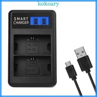 KOK LCD USB LP-E6 Dual  Charger Replacement for  5D Mark II  5D Mark III  5D Mark2 Camera