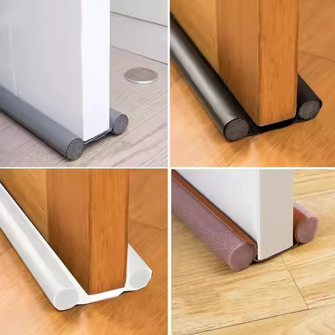 Windproof Seal Strip Draught Excluder Stopper Door Bottom Guard Double Protector Doorstop Dust-proof