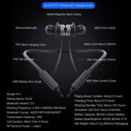 AULA F01 Bluetooth 5.0 Sports Headphones Wireless Earphone Magnetic Stereo Headset (Black)