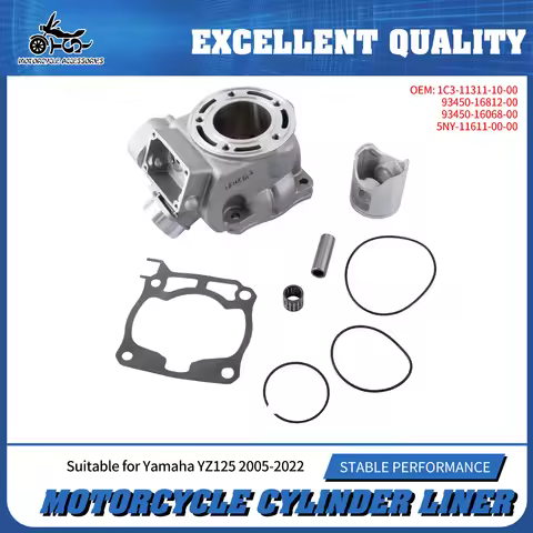 SJ Motocycle Accessories 54mm Cylinder Piston Gasket Set For Yamaha YZ125 YZ 125 2005-2022 1C3-11351