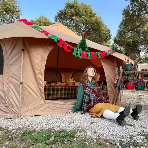 Large Family 3 m 4m 5m 6m Oxford Canvas Cotton 16ft Cadir Yurt Bell Tent Glamping Safari 4 Season Ca