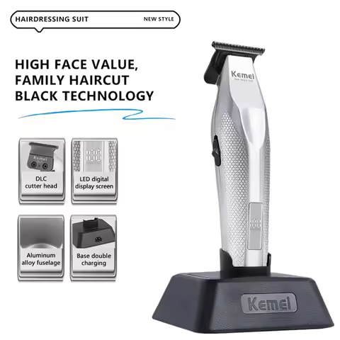 Kemei Hair Trimmer Professional Hair Clipper Electric Haircut Machine Rechargeable Hair Clipper 0 MM