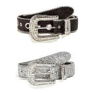 Super beautiful YK2 style belt with sparkling stones, hottrend Korean style dress belt for women y2k