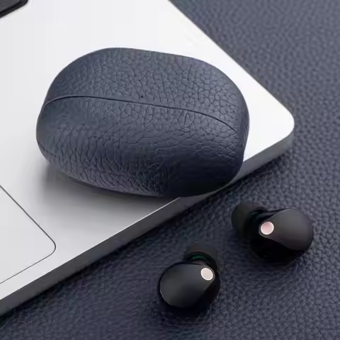 Luxury Cow Leather Case For SONY WF 1000XM5 Genuine Leather Handmade WF 1000XM5 Cover Grain Pattern 