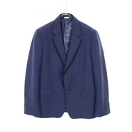 【二手】Alexander McQueen 男士藍色羊毛修身夾克