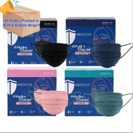 MEDICOS Slim Fit/ Cotton Soft/ HydroCharge 4ply Regular Surgical Face Mask50’s (NEW) Bubble Wrapped